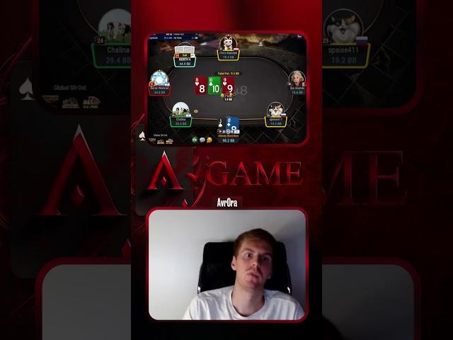 Креативный розыгрыш от Avr0ra в турнире за $10k  #highstakespoker #покер #онлайнпокер #pokeronline