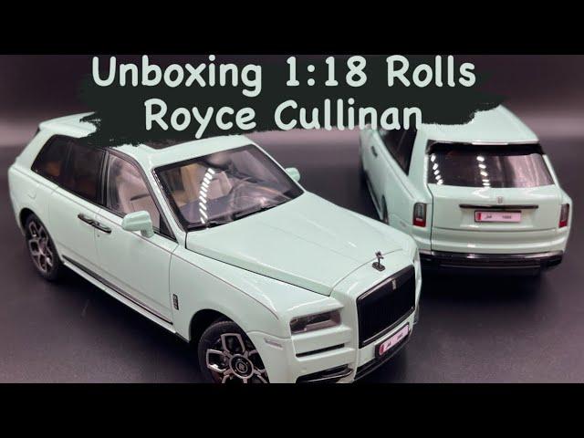 Unboxing 1/18 scale Rolls Royce Cullinan 2023 diecast car model مجسم رولز رايز كولنن الجديد