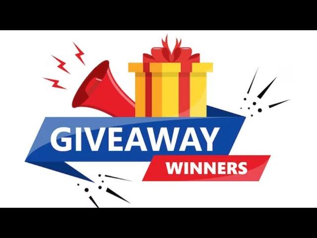 3 winners of my giveaway are...