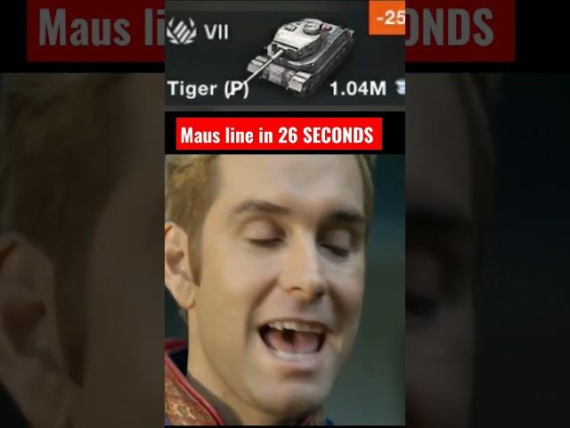 MAUS LINE IN 26 SECONDS World of Tanks Blitz #wotblitz #worldoftanksblitz #shorts #wotb