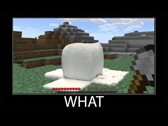 Minecraft wait what meme part 42 realistic minecraft snow