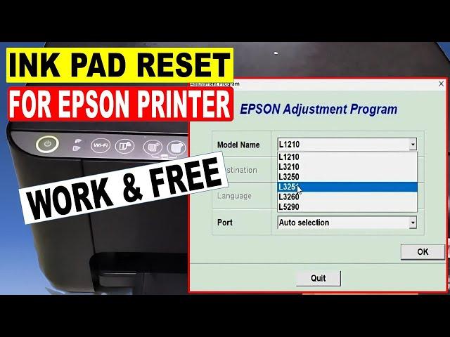 Epson L3250 L3210 Resetter Free Download | Epson L3250 L3210 ink pad reset
