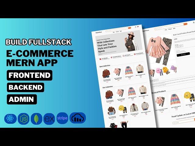 Build Full Stack E-commerce Website With React, Node, Express,  MongoDB and Stripe Payment Gateway