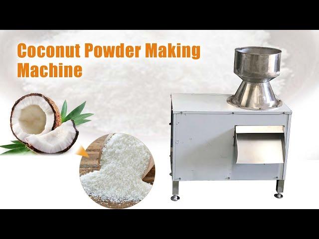 Desiccated Coconut Powder Making Machine | Working Video of Coconut Meat Grinding Machine