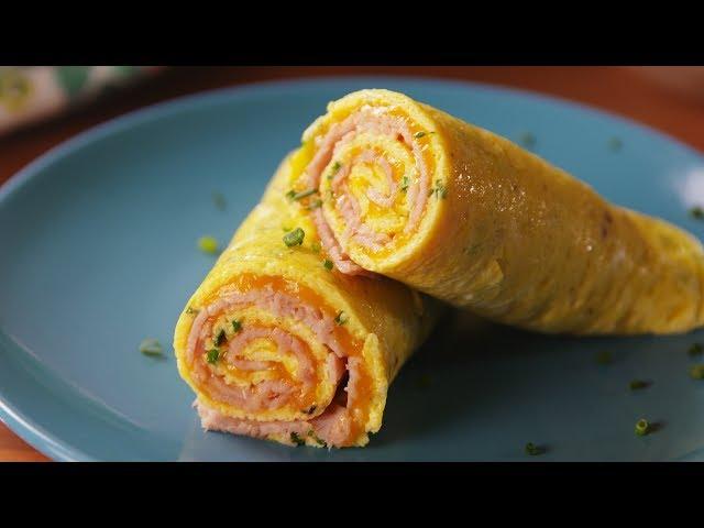 Ham & Cheese Egg Roll Ups | Delish