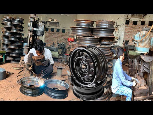 Amazing Manufacturing Process of Small Vehicles Wheel Rim in Local Factory |Production of Wheel Rim