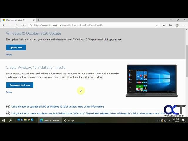 Using the Windows Update Assistant to Manually Install Updates