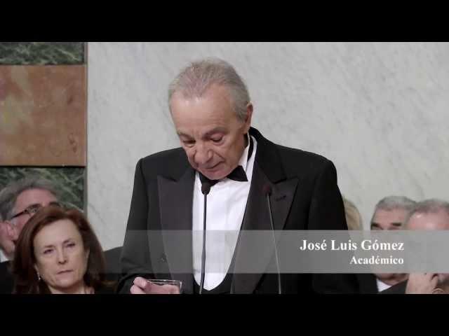 Discurso de ingreso en la RAE de José Luis Gómez