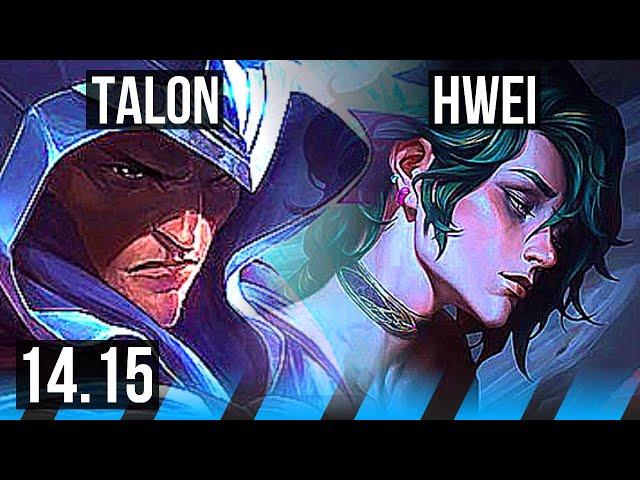 TALON vs HWEI (MID) | Legendary, Rank 8 Talon, 16/3/6, 800+ games | EUW Challenger | 14.15