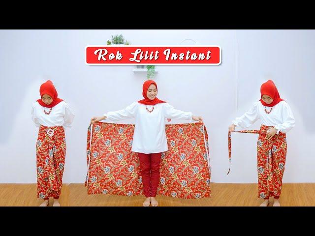 TUTORIAL CARA MEMAKAI ROK LILIT INSTANT || SIMPEL DAN GAMPANG BANGET !!!