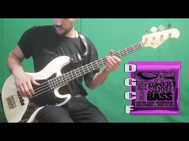 How does new ERNIE BALL Nickel Wound Slinky Power 55-110  strings sound on a jazz bass. DGCF-tuning.