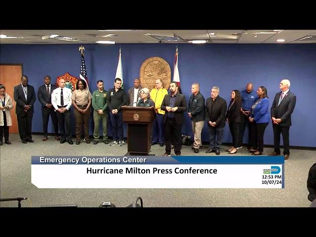 Mayor Daniella press conference on Hurricane Milton 10-7-2024