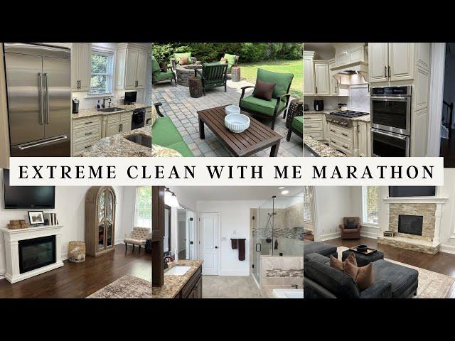 EXTREME CLEAN WITH ME MARATHON | COOK, CLEAN, ORGANIZE, DECLUTTER & LAUNDRY #cleaningmarathon