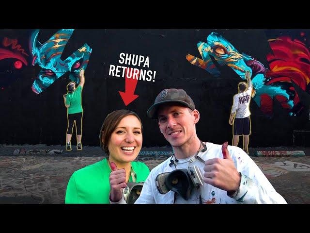 Surprise Powerful Mural Collab w/ French Graffiti Artist!