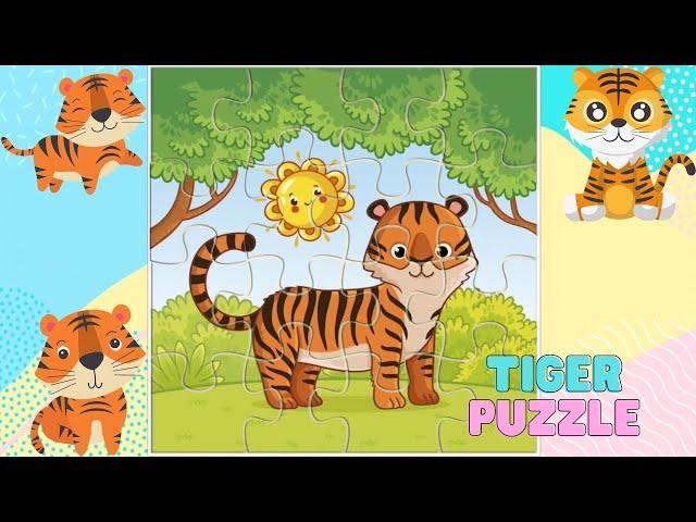 Tiger Puzzle for Kids | Animals Kids Puzzle | Tiger in Forest