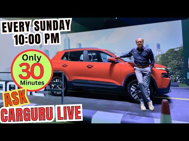 Best Car & SUV in 11 Lakhs ⭐️ Hyundai, Tata, Kia, Mahindra, Maruti & Citroen  Live With CARGURU