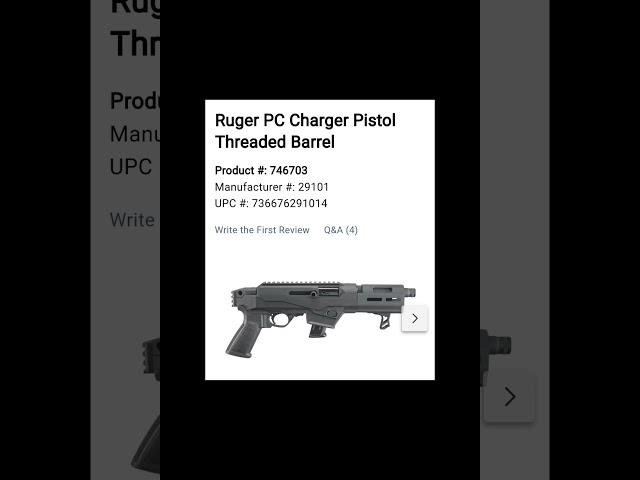 New home defense weapon en route.....Ruger PC charger 