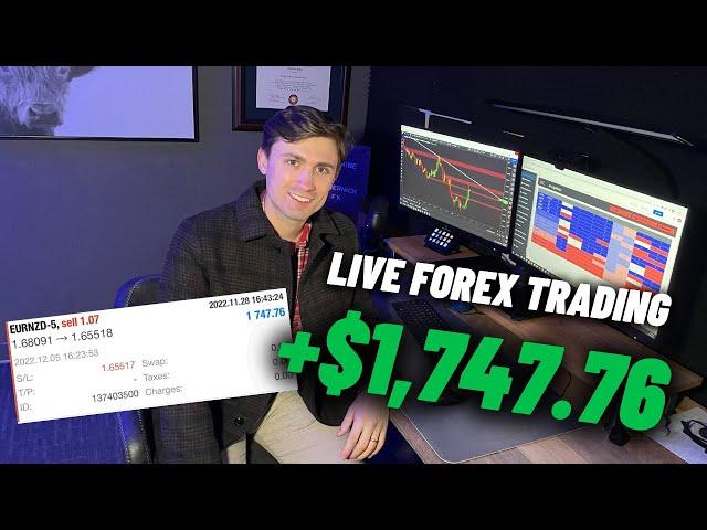 LIVE Forex Trading: Making +$1750.00 going SHORT EUR/NZD (Start to Finish)