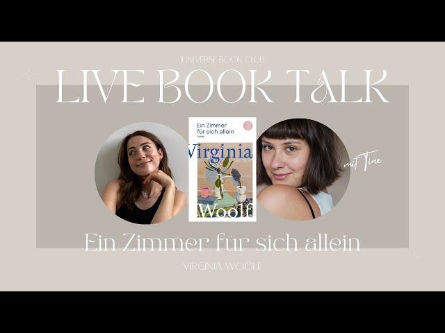 Juniverse Book Club: Ein Zimmer für sich allein - Virginia Woolf | Live Book Talk #22