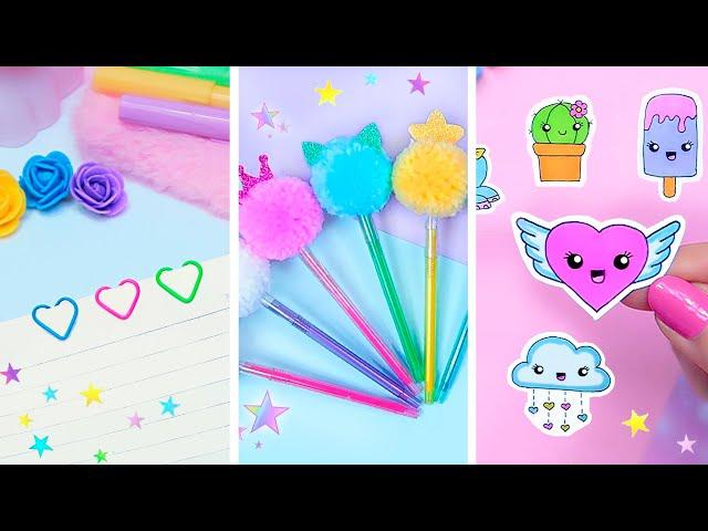 DIY Manualidades fáciles / Pegatinas caseras / Manualidades con papel / Trucos para la escuela y más