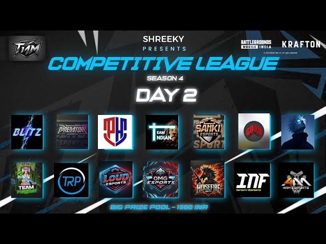  Live: Day 2 [Hindi] | TNM COMPETITIVE LEAGUE S4 | PUBG LITE TOURNAMENT | ORGANIZED BY SHREEKY OP