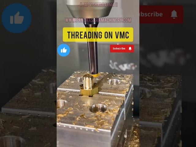 VMC THREADING PROGRAM I VMC JOB I BRASS JOB #cnc #vmc #shorts #technology #science #brass