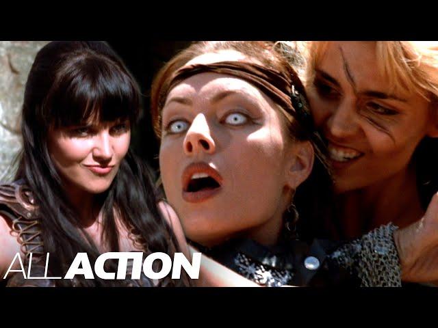 Xena and Callisto Take Down Velasca  | Xena: Warrior Princess | All Action