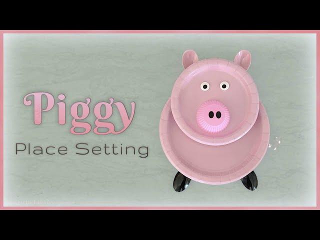 Piggy Place Setting ~ Critter Party Plates ~ Party Decor