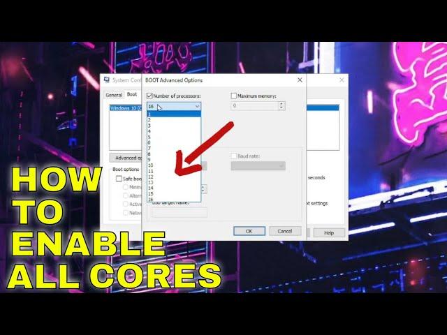 How To Enable All CPU Cores Windows 10 - Boost PC PERFORMANCE 2024 (Do At Own Risk)