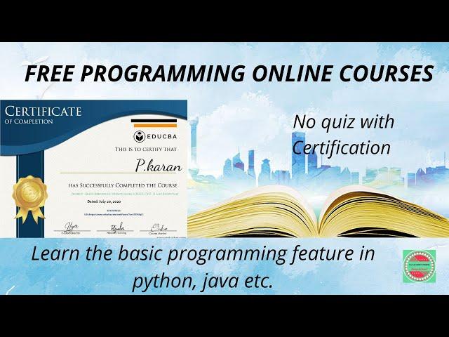 Online Free Programming Course | Educba Certification | Courses for all students