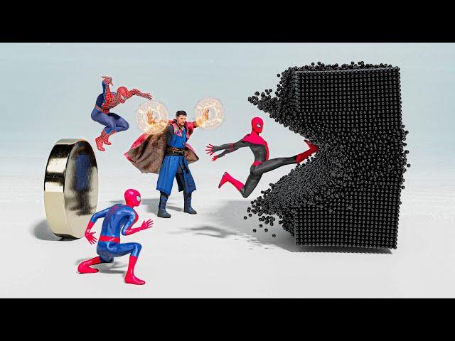 TRILOGY SPIDER-MANS and Dr. STRANGE vs EVIL MAGNETS