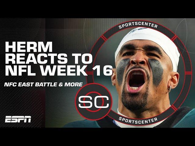 Herm Edwards REACTS to Eagles-Commanders NFC East battle & more NFL Week 16 action  | SportsCenter