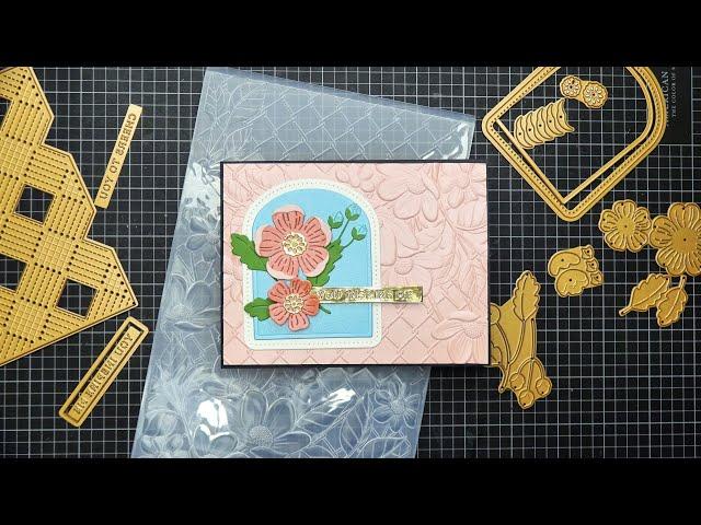 Spellbinders March 2025 Large Die, Stitching Die & 3D Embossing Folder Tutorial! Sweet & Fresh Card!