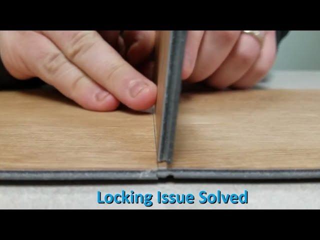 SOLVED!  IVC Waterproof Plank Click Flooring - End Lock Difficulty