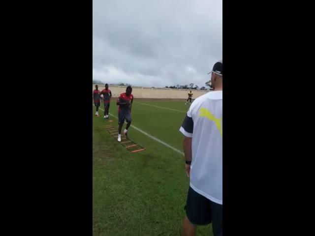 Vidéo du training des lions indomptables du Cameroun captées ce matin 2