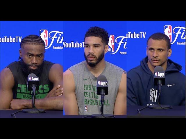 Celtics Interviews Before Game 2 of NBA Finals vs. Dallas Mavs: Jayson Tatum, Jaylen Brown, More