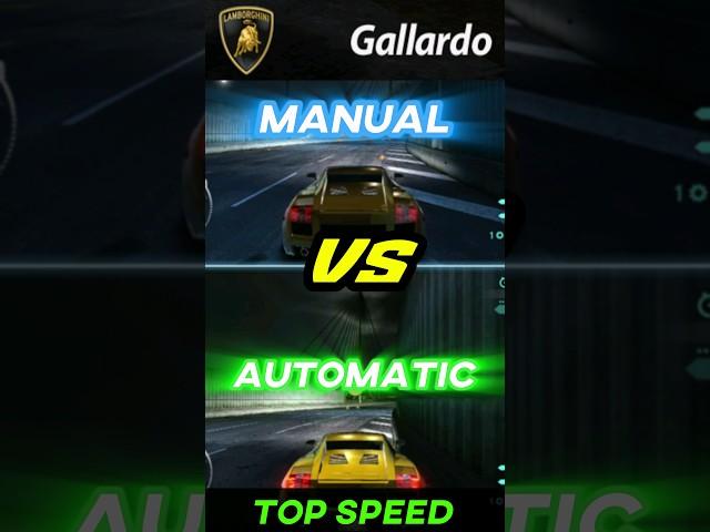 Lamborghini Gallardo TOP SPEED || Manual VS Automatic Transmission || NFS CARBON #nfs #racing