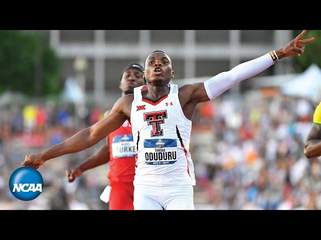 Texas Tech's Divine Oduduru sweeps 100m and 200m titles | 2019 championships