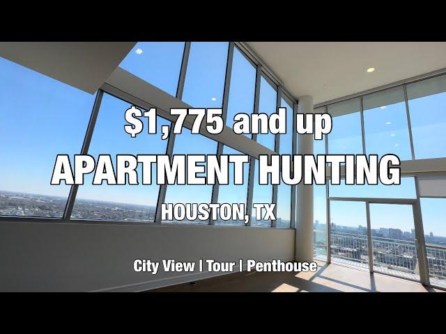  High-Rise Apartment Hunting in Houston | DOWNTOWN   (  TOUR  & CITY VIEWS )