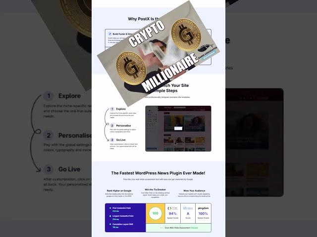 Create your own crypto site in minutes!