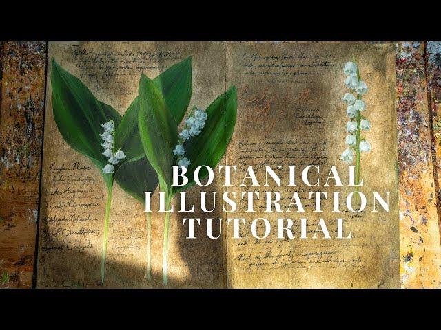 Create Vintage Botanical Illustrations || Green Academia Oil Painting