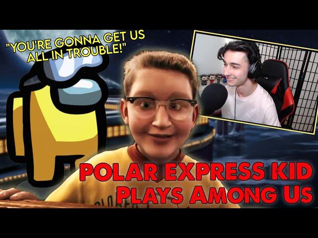 ANNOYING Kid from POLAR EXPRESS plays AMONG US // Trolling Random Players