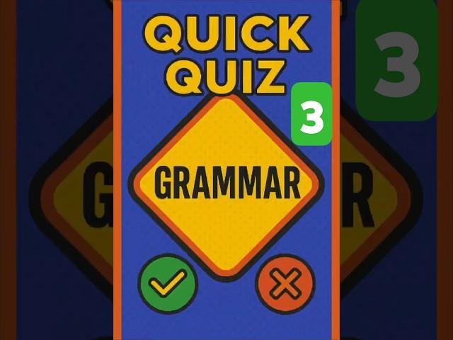 Grammar Quiz 3 #englishpodcast #english #learntopodcast