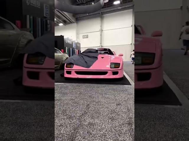 Pink Ferrari F40 at Sema 2022 #sema #semashow #ferrari #ferrarif40 #f40 #bbs #bbswheels