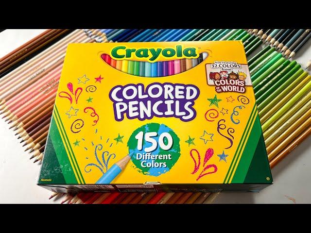 Sort, Name and Unbox 150 Crayola Colored Pencils featuring Colors of the World