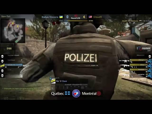 ESWC 2015 NAVI vs CLOUD9 map3 overpass GRAND FINAL