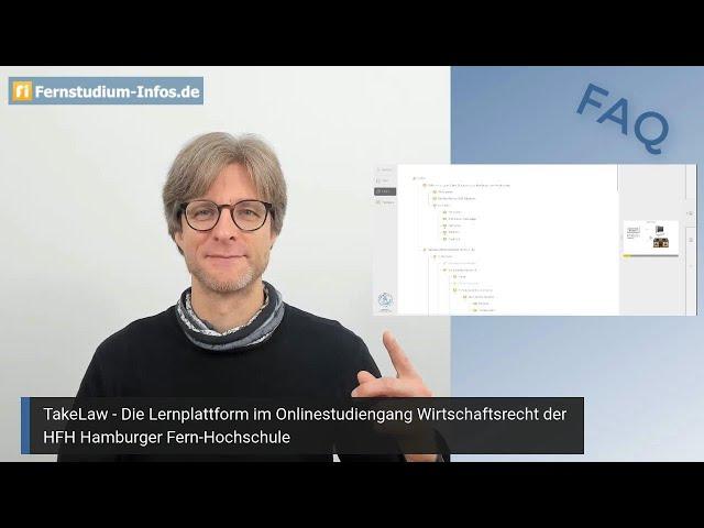 Wie sieht die Lernplattform TakeLaw für das Onlinestudium Wirtschaftsrecht der HFH aus?