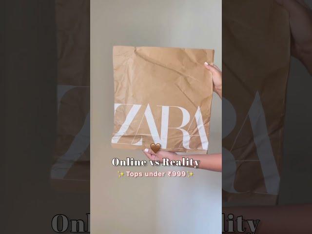 Zara Tops Under ₹1000 | zara haul | zara online vs reality | zara #stylewmansi #shorts