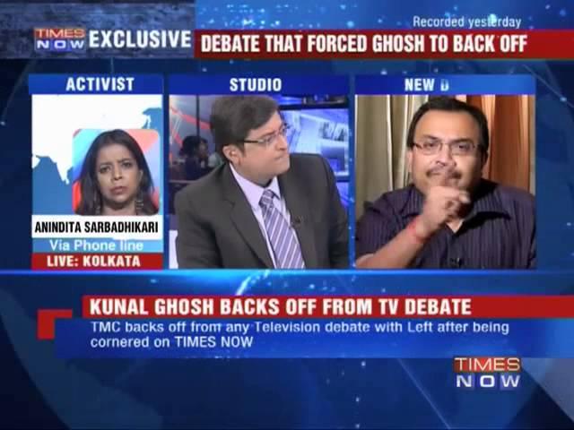 TMC MP Kunal Ghosh backs off from TV debate (The Full Debate)