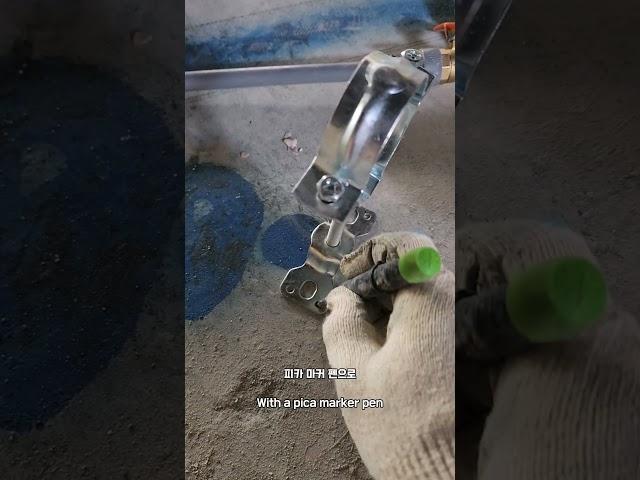 구멍뚫을 자리표시하는 법(펜 필요없음) #배관설비 #diy #construction #배관 #plumbing #설비